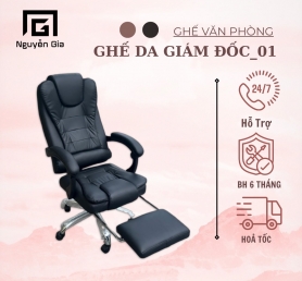 GHẾ TRƯỞNG PHÒNG DA CÓ GÁC CHÂN