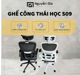 Ghế công thái học TMS09 tay gấp gọn ngã gật gù