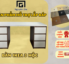 Bàn ikea 2 tủ 3 ngăn 1m6x60