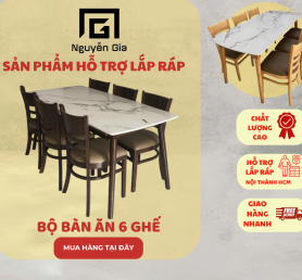 Bộ bàn ăn cabin 6 ghế