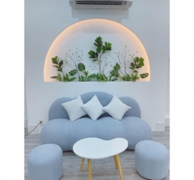 Sofa đám mây vải lông cừu 1.8m