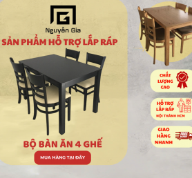 Bộ bàn ăn cabin  4 ghế