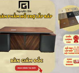BÀN GIÁM ĐỐC 2 tủ ko tủ L