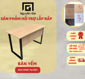 Bàn làm việc có ván che mặt trước 