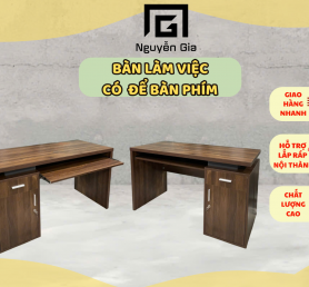bàn làm việc có ngăn để bàn phím 1m2x60 siêu chắc chắn và tiết kiệm diện tích
