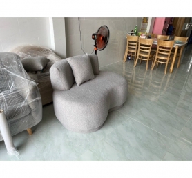 sofa băng vải lông cừu cho decor shop